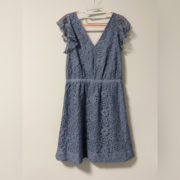 NWOT Madewell Lace Flutter Sleeve Mini Dress - Picture 4 of 15